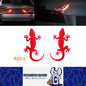 4 x Red Car Reflective Sticker Safety Warning Mark Gecko Reflective Tape Strip