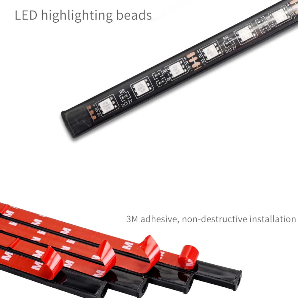 Remote Control 36LED Motorcycle LED Atmosphere Foot Light Flexible Strip Light