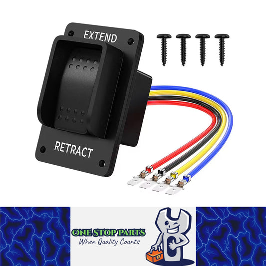 Reverse Polarity Switch 12V DPDT Momentary 3 Position ON/OFF/ON Rocker Switch
