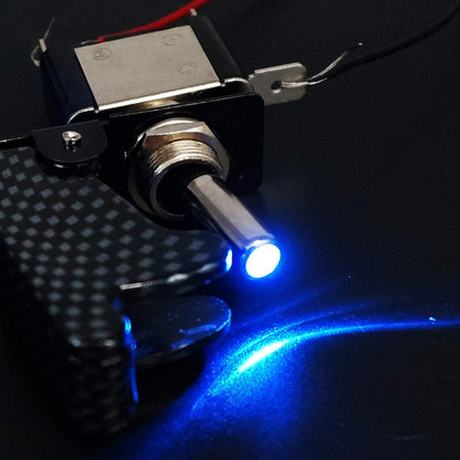 2 x Blue LED Toggle Switch 12V 20A with Grey Safety Cover ON/Off Switch Car Boat