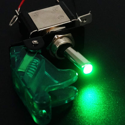 2pcs Green LED Toggle Switch 12V 20A with Safety Cover ON/Off Switch Car Boat