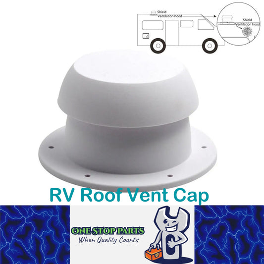 White RV Roof Vent Cap Air Exhaust Outlet Motorhome Exhaust Vent Ventilation Cap