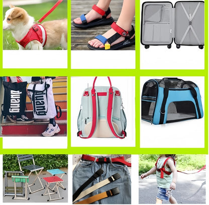 5m x 50mm White Nylon Webbing Strap Safety Belt Knapsack Bag Leash DIY Crafting