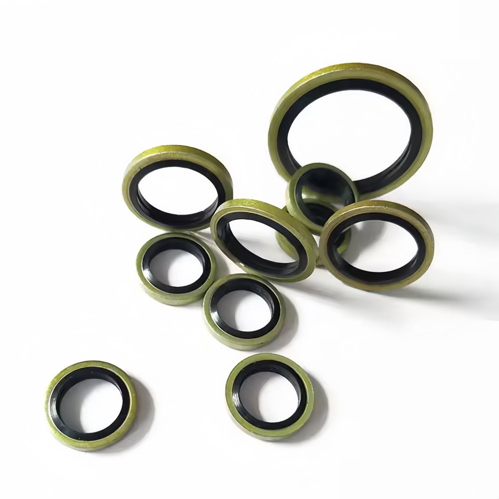 10 x M8 Washer Seal Bonded Washers Metal Rubber Oil Plug Gasket Sealing O Rings