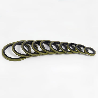 10 x M12 Washer Seal Bonded Washers Metal Rubber Oil Plug Gasket Sealing O Rings