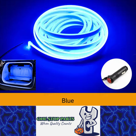 5M LED Car Trunk Light Blue Flexible LED Strip Light with Magnetic Induction