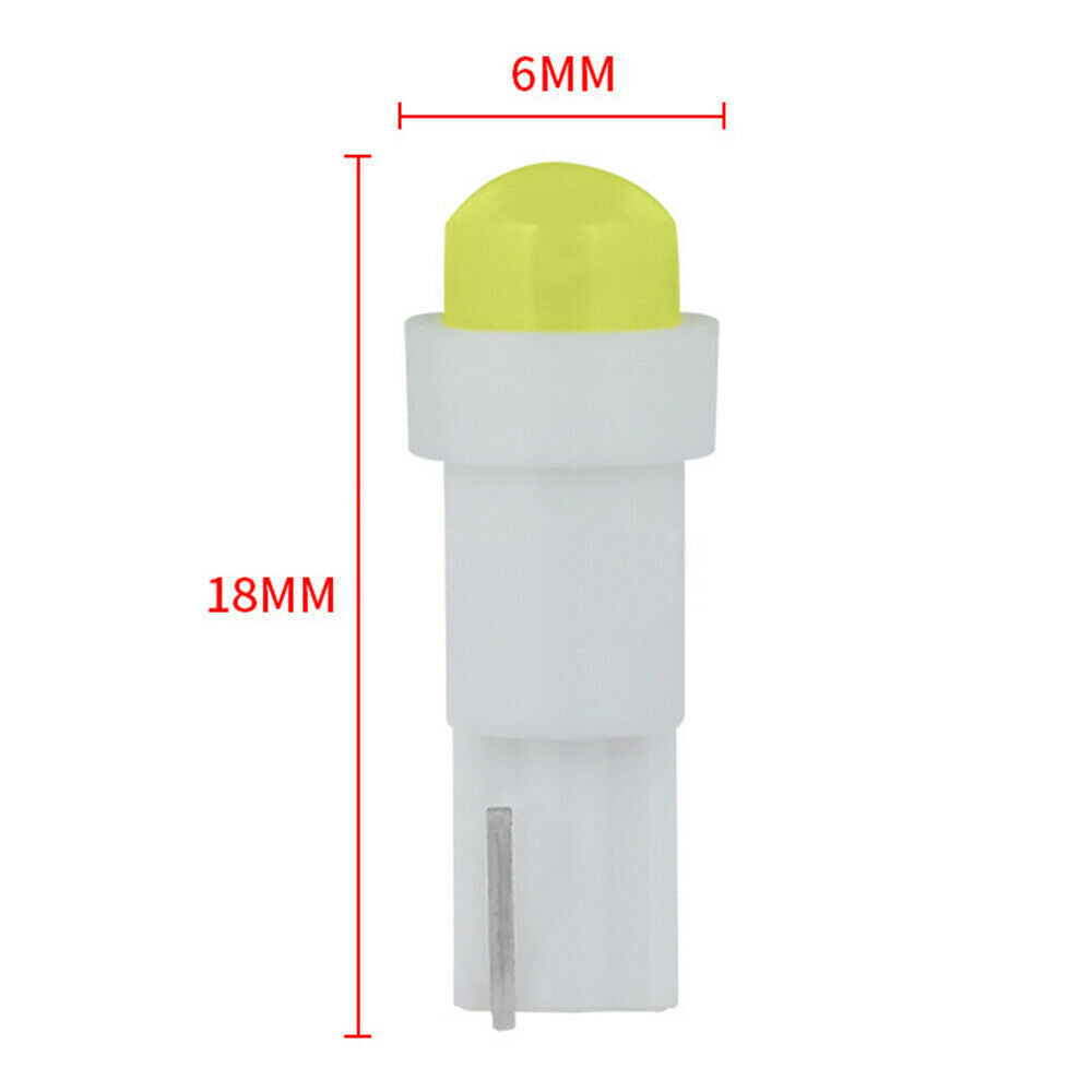 10 X T5 COB White LED Ideal for instrument clusters, Dash illumination (10pcs)