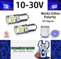 2 x Blue BAX9S 10-30v 15smd error free, Canbus non polarity Blue (2pcs)
