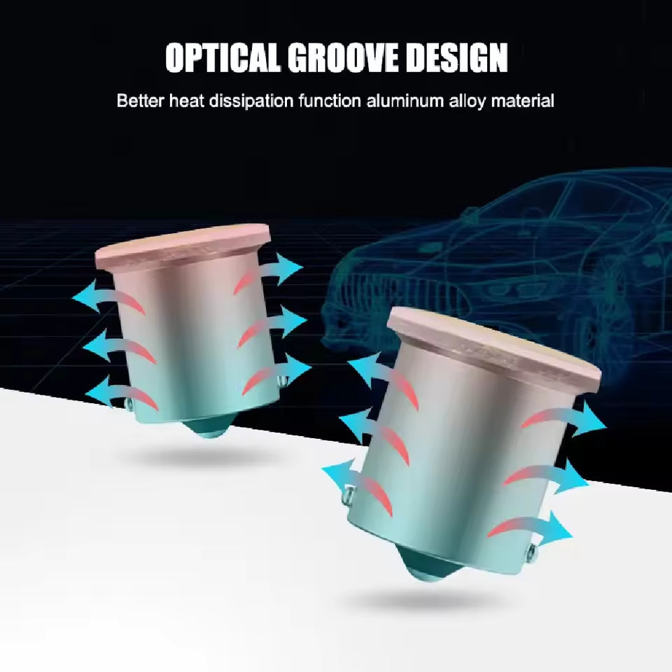 20 x Yellow BA15S 1156 12V COB Style Yellow Flat Face LEDs (20pcs)