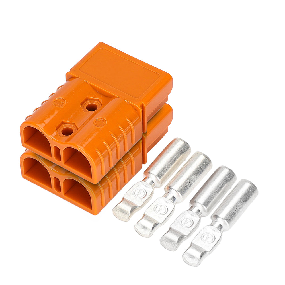 2x120A Orange 2 Pin Style Anderson Sockets Plugs 120Amp for Caravan camping