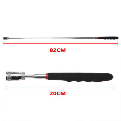 Telescopic Magnetic Pen Magnet Pick Up Tool Extendable Suction Rod with Light