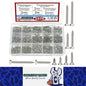 1070pcs Self Tapping Screw Assortment Kit M2 Wood Thread Flat Head Phillips DIY