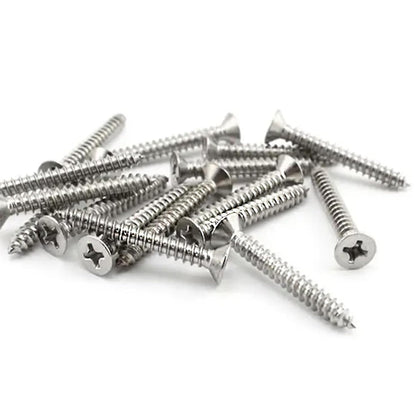 1070pcs Self Tapping Screw Assortment Kit M2 Wood Thread Flat Head Phillips DIY