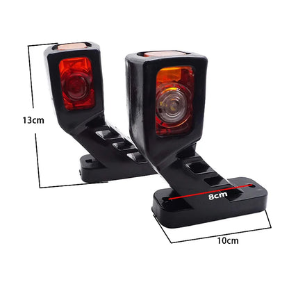 2 x LED Side Marker Light 130mm Red/Amber/White Trailer Truck Signal Marker Lamp