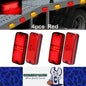 4 x Red LED Rear Marker Lamps 100x41mm 12V/24V Trailer Truck LED Marker Lights