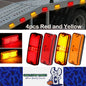 2 x Red LED Rear Marker Lights & 2 x Amber LED Side Marker Lamps 100x41mm 12-24V
