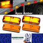 4 x Amber LED Side Marker Lamps 100x41mm 12V/24V Trailer Truck LED Marker Light