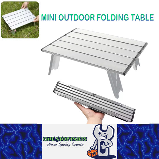 Mini Silver Camping Table Ultralight Portable Aluminum Folding Outdoor Table