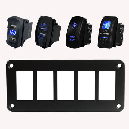 Single Rocker Switch Panel Holder Alloy Frame suits 37 x 21mm Carling ARB Switch