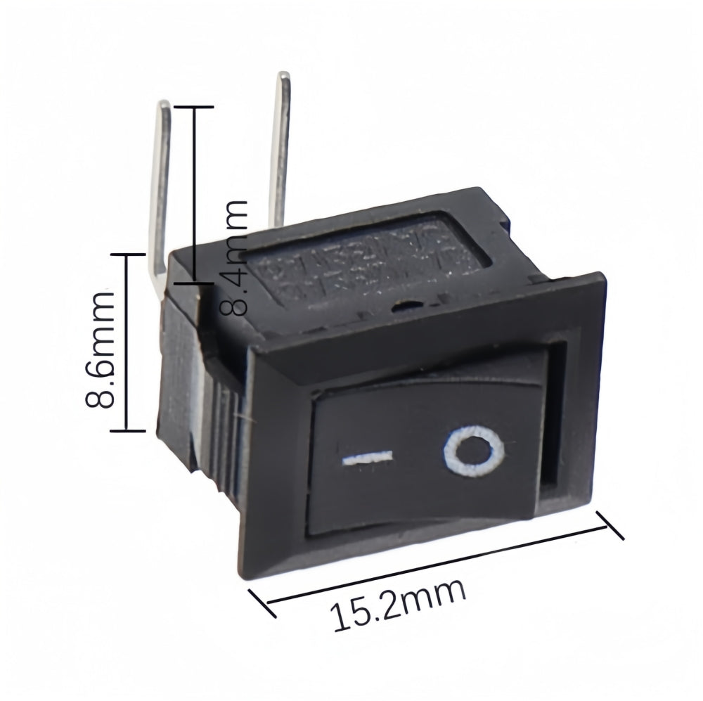 5 x Red Rocker Switches 10x15mm ON/OFF 3 Pin L Type SPST Panel Mini  Switches