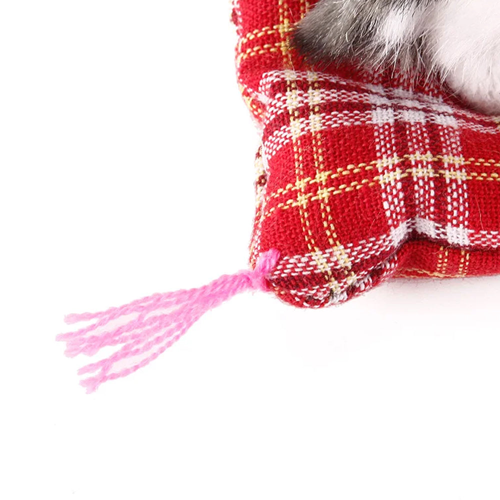 Black Sleeping Cat in Pet Pad Doll Toy Mini Kitten with Meows Sound Car Decor