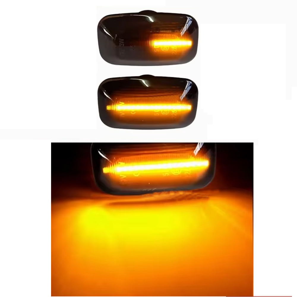 4 x Dynamic Amber Side Marker Lamps E-Mark Signal Lights for Toyota Land Cruiser