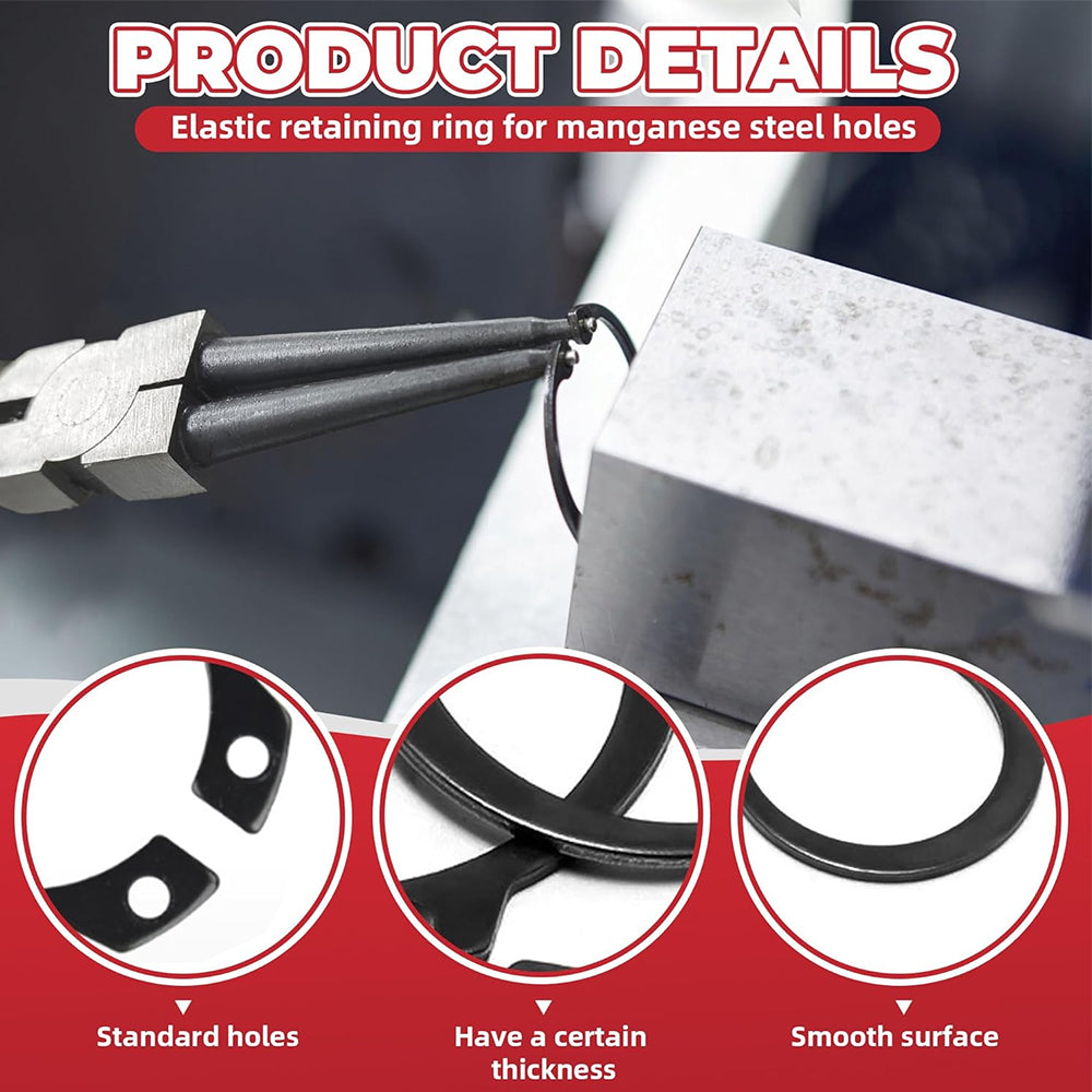 225pcs Alloy Steel External Snap Rings Circlip C-Clip Assortment Kit 15 Sizes