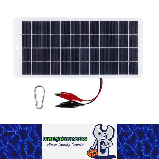 12v 20w Solar Panel with Battery Clips for Car Boat Bike Leave on Keep Charged