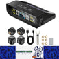 Tyre Pressure Monitor System TPMS Solar USB LCD Tire Alarm 4 External Sensors