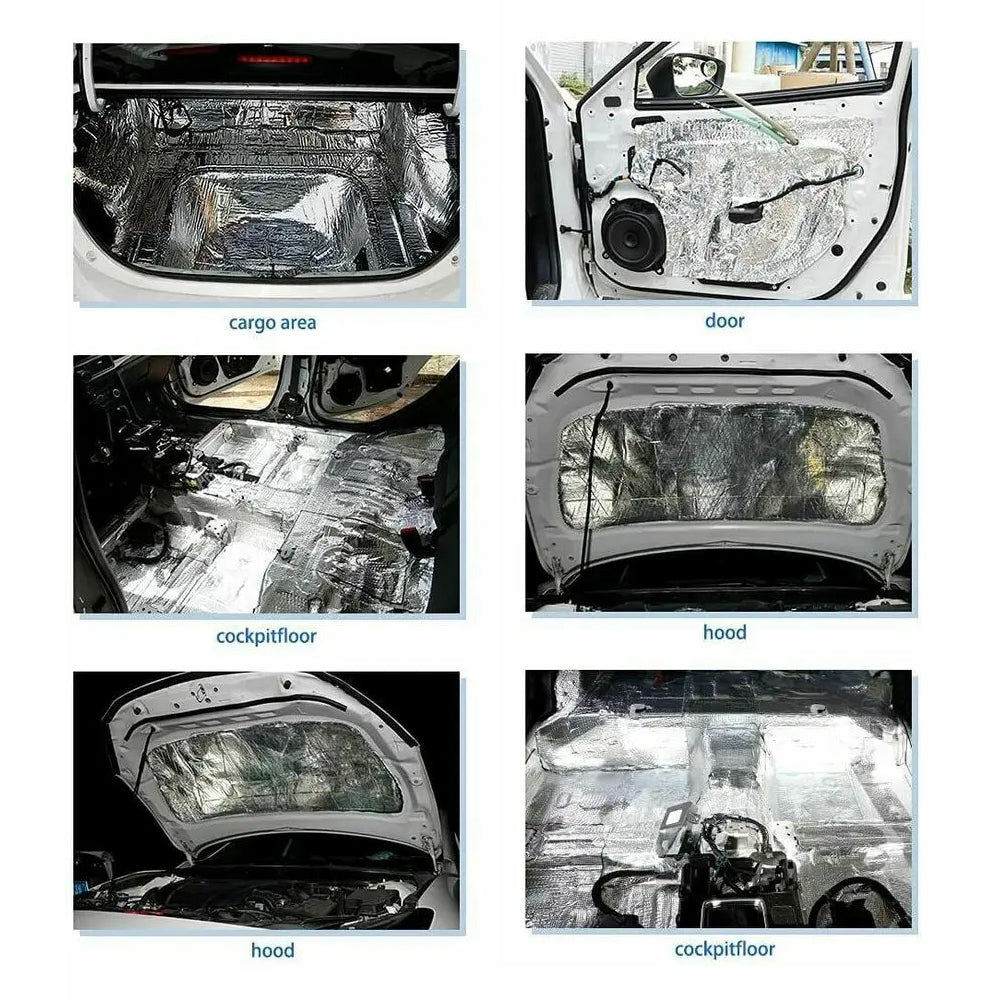 5 sheets 250mm x 180mm x 5mm Sound deadner heat insulator sticky mat