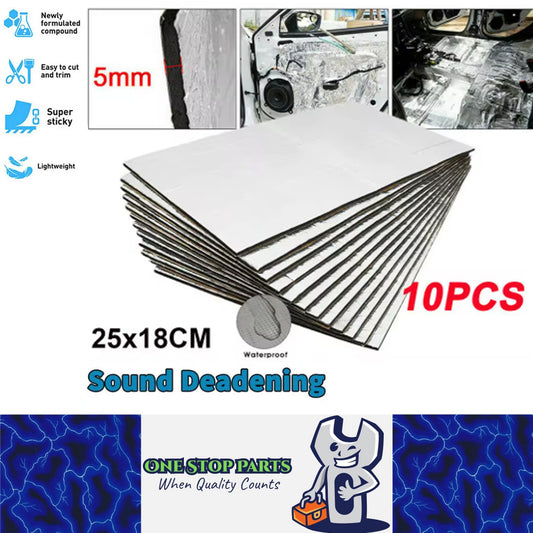 10 sheets 250mm x 180mm Sound deadner heat insulator sticky mat