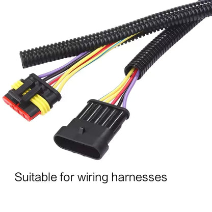 3 Meters 10mm Black split Conduite Wire Loom Conduite sleeve tube (3m Black)