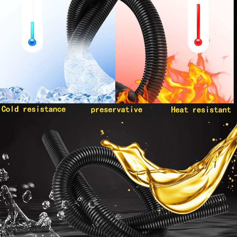 3 Meters 7mm Black split Conduite Wire Loom Conduite sleeve tube (3m Black)