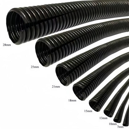 3 Meters 10mm Black split Conduite Wire Loom Conduite sleeve tube (3m Black)