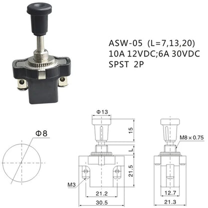 5 x Golf Cart Push Pull Headlight Switch Button 12V Screw Terminals for Club Car