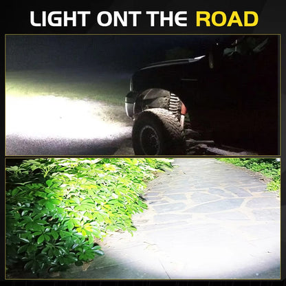 10 x Mini LED Work Lights Square 6.3CM 12V-24V 21W 6000K Spot Beam LED