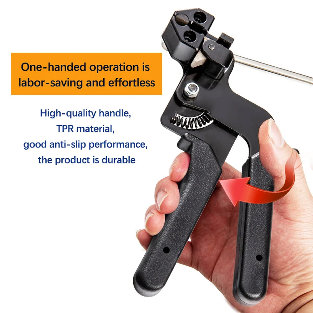 Stainless Steel Cable Tie Gun Zip Tie Tightener Tool with Tensioning & Cutting