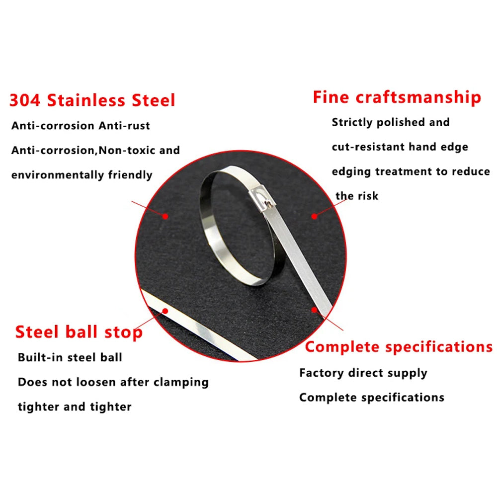 Stainless Steel Cable Tie Gun Zip Tie Tightener Tool with Tensioning & Cutting