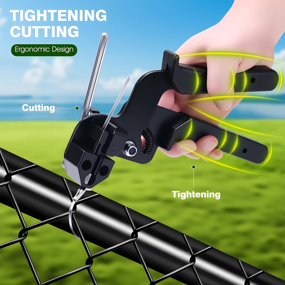 Stainless Steel Cable Tie Gun Zip Tie Tightener Tool with Tensioning & Cutting