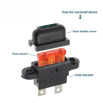 5 x 40A weatherproof standard inline fuse holder with mount tabs 5pcs 40Amp