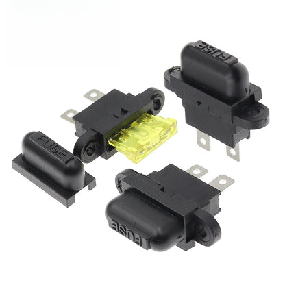 5 x 40A weatherproof standard inline fuse holder with mount tabs 5pcs 40Amp