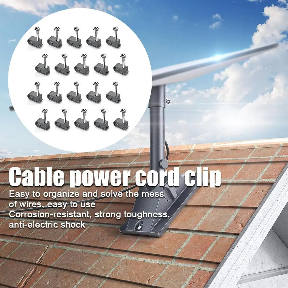 20pcs Starlink Cable Clips Starlink Cable Routing Kit Clamps + Screws Wire Clips