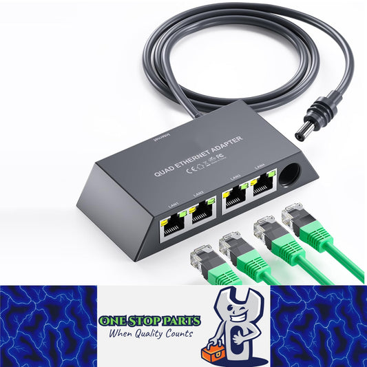 Starlink Ethernet Adapter for Starlink Mini Gen 3 Dish to Router and 4 RJ45 Port