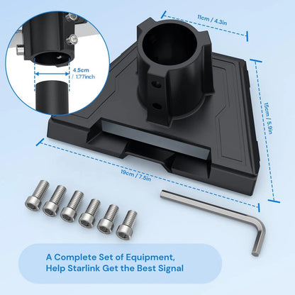 Starlink Gen 3 Mount Adapter Pipe Pole Bracket Kit for V3 Standard Antenna