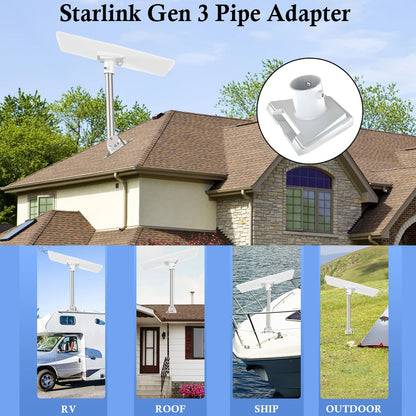 Starlink Gen 3 Pipe Adapter for Gen3/V3 Pole Mount for 35 to 60.2mm Pole Pipe
