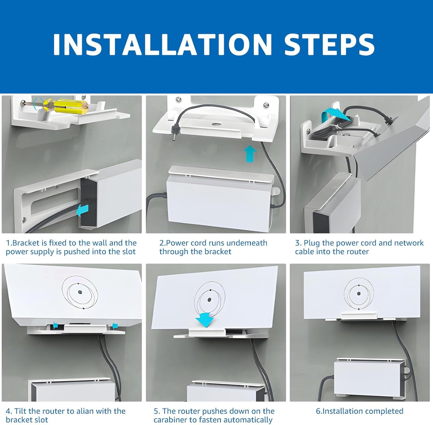 Starlink Gen 3 Router Wall Mount Kit with Power Supply Bracket Space Saver