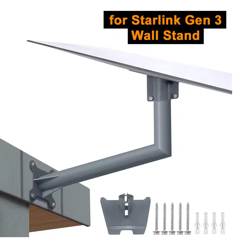 Starlink Gen 3 Wall Mount Kit Roof Pole Bracket Pipe Stand Adapter Outdoor V3