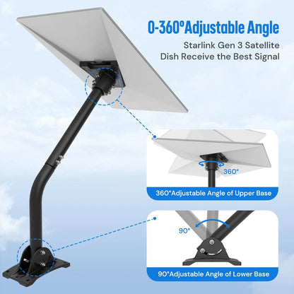 Starlink Gen 3 Wall Mount Kit Roof Mount Adjustable Angle for Starlink Gen 3