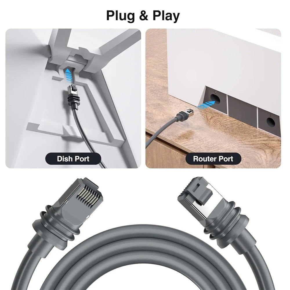 30M Starlink Gen3 Cable Ethernet Extension Cable Router to Dish Starlink Gen3/V3