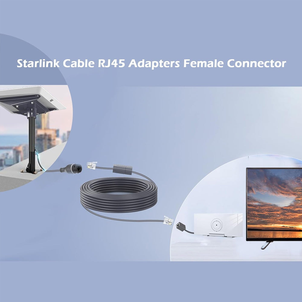 0.2M Starlink Gen3 Ethernet Adapter RJ45 Female to Router for Starlink Gen3/V3